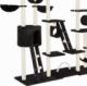 Tectake Drapak dla kota Snooky 234-261 cm - czarny 3