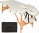 Tectake 2-strefowy stół do masażu Freddi z wyściółką 5cm i drewnianą ramą - beżowy 1