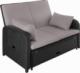 Tectake Sofa rattanowa wypoczynkowa Kreta - czarny/szary 7