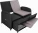Tectake Sofa rattanowa wypoczynkowa Kreta - czarny/szary 8