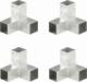 vidaXL Łączniki w kształcie Y, 4 szt., galwanizowany metal, 71x71 mm 1