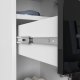 Fabryka Mebli Akord SZAFKA - SŁUPEK REGAŁ ŁAZIENKOWY FIN 2D 1SZ BIAŁY / CZARNY POŁYSK 4