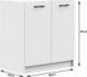Fabryka Mebli Akord Szafka kuchenna pod zlewozmywak Oliwia S 80 cm Biała 3
