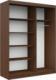 Fabryka Mebli Akord SZAFA PRZESUWNA 150 cm CLP Z LUSTREM WENGE 2
