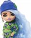 Lalka Barbie Mattel Extra Minis - Zielony kombinezon/Jasnoniebieskie włosy (HGP65) 2