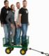 Tectake Wózek transportowy ogrodowy z półką maks. 550 kg - zielony 1
