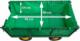 Tectake Wózek transportowy ogrodowy z półką maks. 550 kg - zielony 3