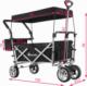 Tectake Składany wózek transportowy Nico - czarny 6