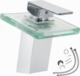 Bateria umywalkowa Tectake Bateria umywalkowa łazienkowa ze szklaną wylewką - szary 1
