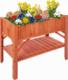 Tectake Wysoka skrzynia do uprawy roślin z półką oraz dostawką (403251) 10