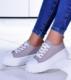 Pantofelek24 Szare trampki creepersy na platformie /B6-2 10498 S491/ 40 1