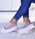 Pantofelek24 Szare trampki creepersy na platformie /B6-2 10498 S491/ 40 2