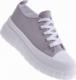 Pantofelek24 Szare trampki creepersy na platformie /B6-2 10498 S491/ 40 4