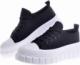 Pantofelek24 Czarne trampki creepersy na platformie /B5-2 10502 S491/ 39 4