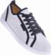 Pantofelek24 Damskie trampki z materiału Białe /F8-2 10472 S215/ 40 1