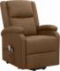 vidaXL Masujący fotel podnoszony, rozkładany, brązowy, tkanina 2