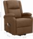 vidaXL Masujący fotel podnoszony, rozkładany, brązowy, tkanina 8