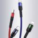 Kabel USB Usams Thunderbolt - USB-C + microUSB + Lightning 1.5 m Czarny (6958444968186) 11