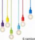 Lampa wisząca Aptel ŻYRANDOL LAMPA SUFITOWA PAJĄK 6 PUNKTÓW E27 kolorowy ZD74L 2