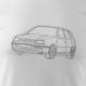 Topslang Koszulka VW Golf 3 z samochodem Golf męska biały REGULAR r. XXL 1