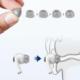 6x Nakładki silikonowe zapamiętujące Alogy S M L do Apple AirPods Pro szare - 46481-uniw 2