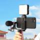 Apexel Uchwyt na telefon selfie stick APEXEL APL-VG01-ML stojak statyw z mikrofonem + lampa LED 18