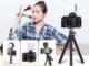Apexel Uchwyt na telefon selfie stick APEXEL APL-VG01-ML stojak statyw z mikrofonem + lampa LED 22