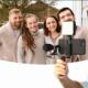 Apexel Uchwyt na telefon selfie stick APEXEL APL-VG01-ML stojak statyw z mikrofonem + lampa LED 8
