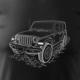Topslang Koszulka Jeep Wrangler Rubicon z samochodem Jeep Wrangler męska czarna REGULAR r. M 1