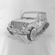 Topslang Koszulka Jeep Wrangler Rubicon z samochodem Jeep Wrangler męska biały REGULAR r. XL 1