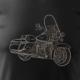 Topslang Koszulka motocyklowa na motor Harley Road King męska czarna REGULAR r. XL 1