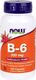 NOW Foods NOW FOODS Witamina B6 100mg 100 Kapsułek wegetariańskich 1