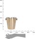 EXCELLENT HOUSWARE Cooler metalowy z uchwytami złoty 22 cm 2