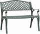 vidaXL Ławka ogrodowa, 102 cm, odlew aluminium, zielona 1