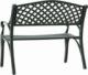 vidaXL Ławka ogrodowa, 102 cm, odlew aluminium, zielona 5
