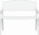 vidaXL Ławka ogrodowa, 102 cm, odlew aluminium, biała 3