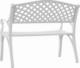 vidaXL Ławka ogrodowa, 102 cm, odlew aluminium, biała 5