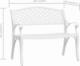 vidaXL Ławka ogrodowa, 102 cm, odlew aluminium, biała 7