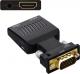 Adapter AV Mozos D-Sub (VGA) - HDMI + Jack 3.5mm czarny (LBB-003) 1