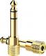 Adapter AV Mozos Jack 3.5mm - Jack 6.3mm złoty (MA6335) 1