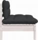 vidaXL 2-osobowa sofa ogrodowa z poduszkami, biała, drewno sosnowe 4