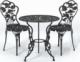 vidaXL 3-cz. zestaw mebli bistro ze stopu aluminium, czarny 1
