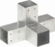 vidaXL Łączniki w kształcie X, 4 szt., galwanizowany metal, 71x71 mm 3