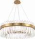 Lampa wisząca Copel Pałacowa LAMPA wisząca CGCHANDELIERLUX COPEL szklana OPRAWA okrągły ZWIS glamour kryształki crystals przezroczyste mosiądz 1
