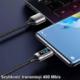 Kabel USB Usams USB-A - USB-C 1.2 m Czarny (6958444975412) 6
