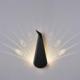 Kinkiet Abigail LAMPA ścienna ORIGAMI PAWN-B Abigali metalowa OPRAWA paw LED 3W 3000K kinkiet czarny 3