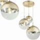 Lampa wisząca Globo LAMPA wisząca VARUS 15855-3 Globo szklana OPRAWA zwis kaskada kule balls złote przezroczyste 2