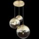 Lampa wisząca Globo LAMPA wisząca VARUS 15855-3 Globo szklana OPRAWA zwis kaskada kule balls złote przezroczyste 7