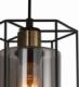 Lampa wisząca Italux Druciana LAMPA wisząca KALULA PND-78901-3-BK+SG Italux industrialny zwis do jadalni czarna 3