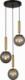 Lampa wisząca Italux Loftowa LAMPA wisząca RAVENA PND-2324-3A BRO+SG Italux szklana OPRAWA balls ZWIS kaskada kule mosiądz przydymione 1